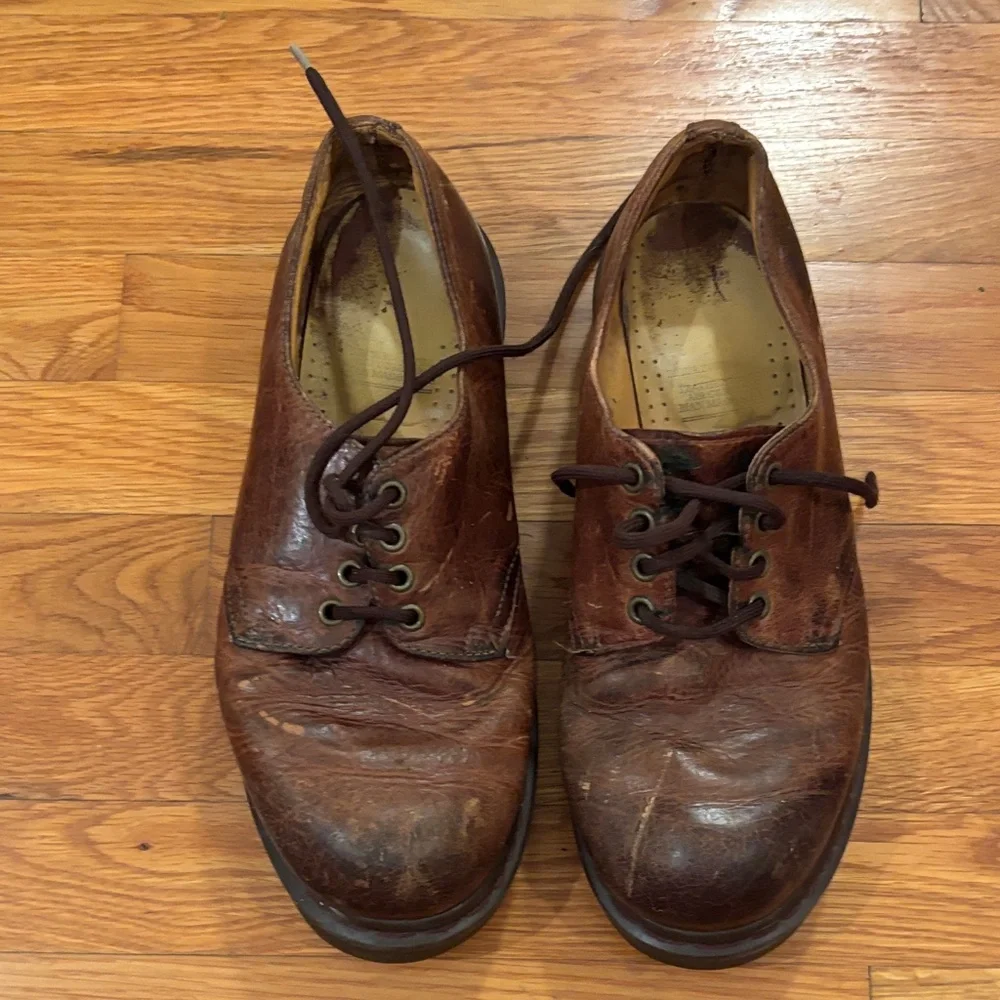 Dr. Martens Distressed Brown Leather Derbys